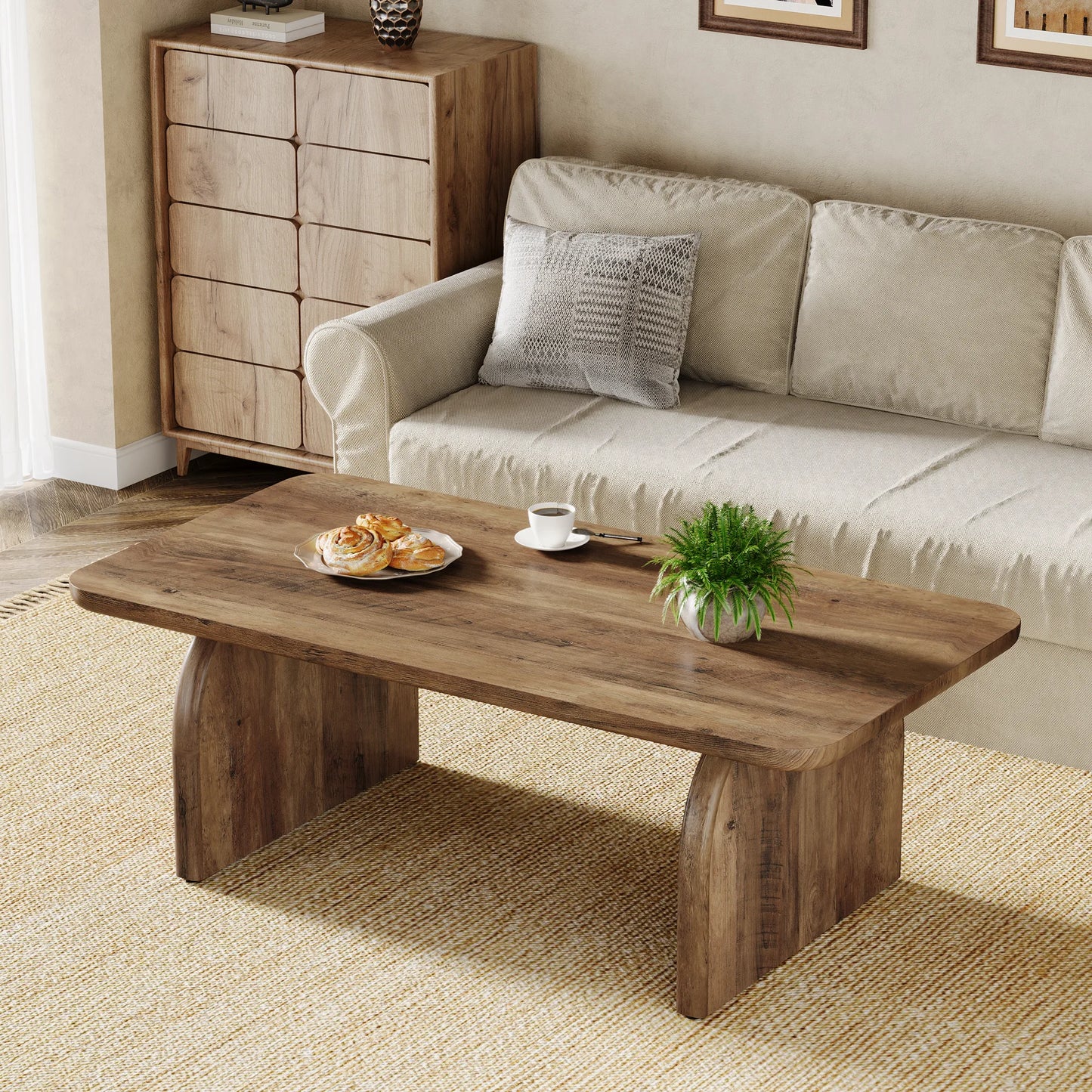 Table basse rectangulaire en bois – Etsu