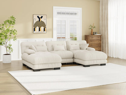 Grand canapé modulable en velours – Eina