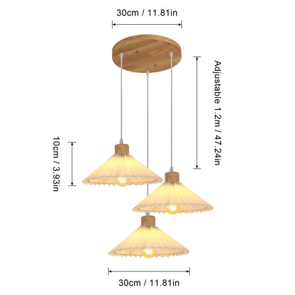 Japandi-style 3-head pendant light - Ryu