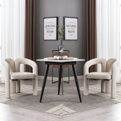 Chaises en velours moderne avec accoudoirs (lot de 2) – Riko