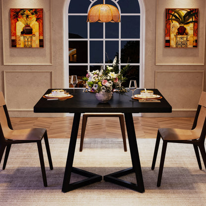 Table à manger industrielle en bois et métal – Naoki