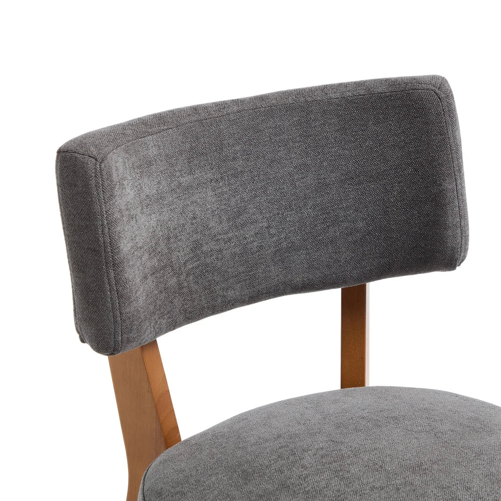 Chaises Japandi en bois et tissu (lot de 2) – Arata