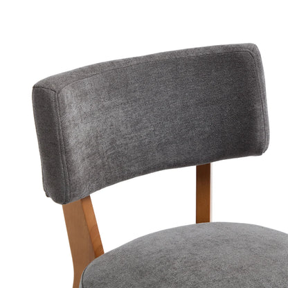 Chaises Japandi en bois et tissu (lot de 2) – Arata