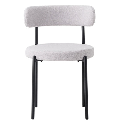 Set of 4 Nordic chairs with terry cloth seat – Yuki