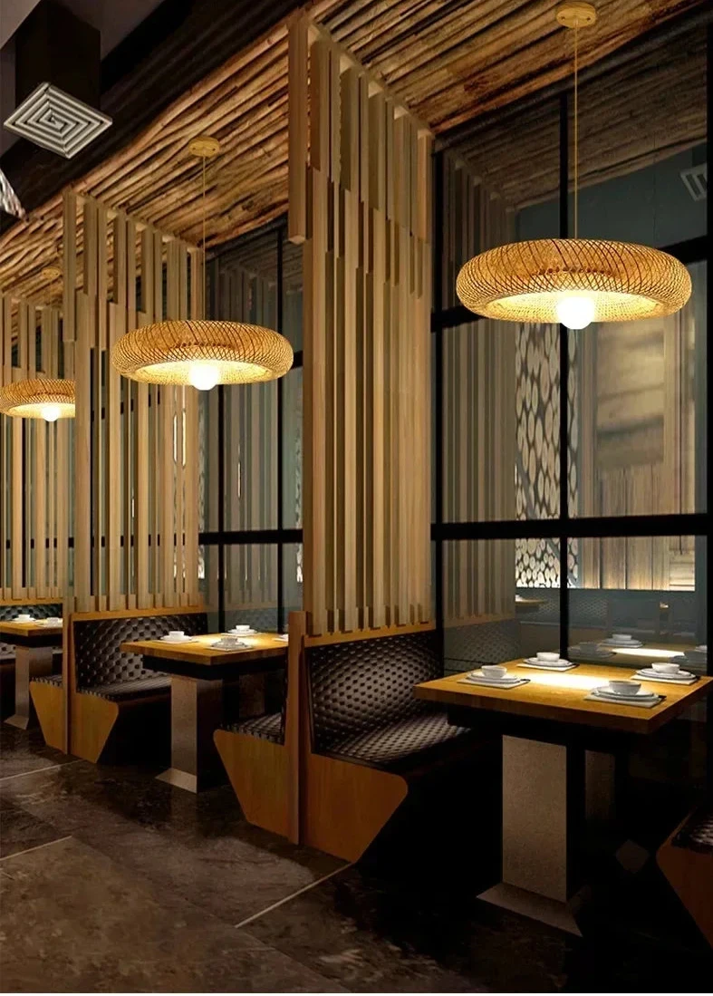 Suspension en bambou tressé – Sorae