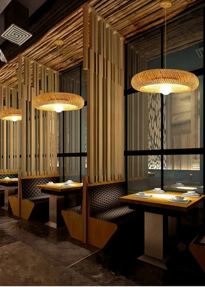 Suspension en bambou tressé – Sorae