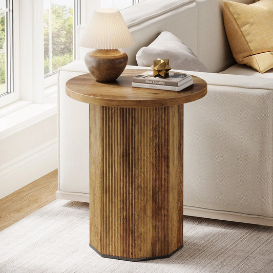 Round textured side table – Aalto