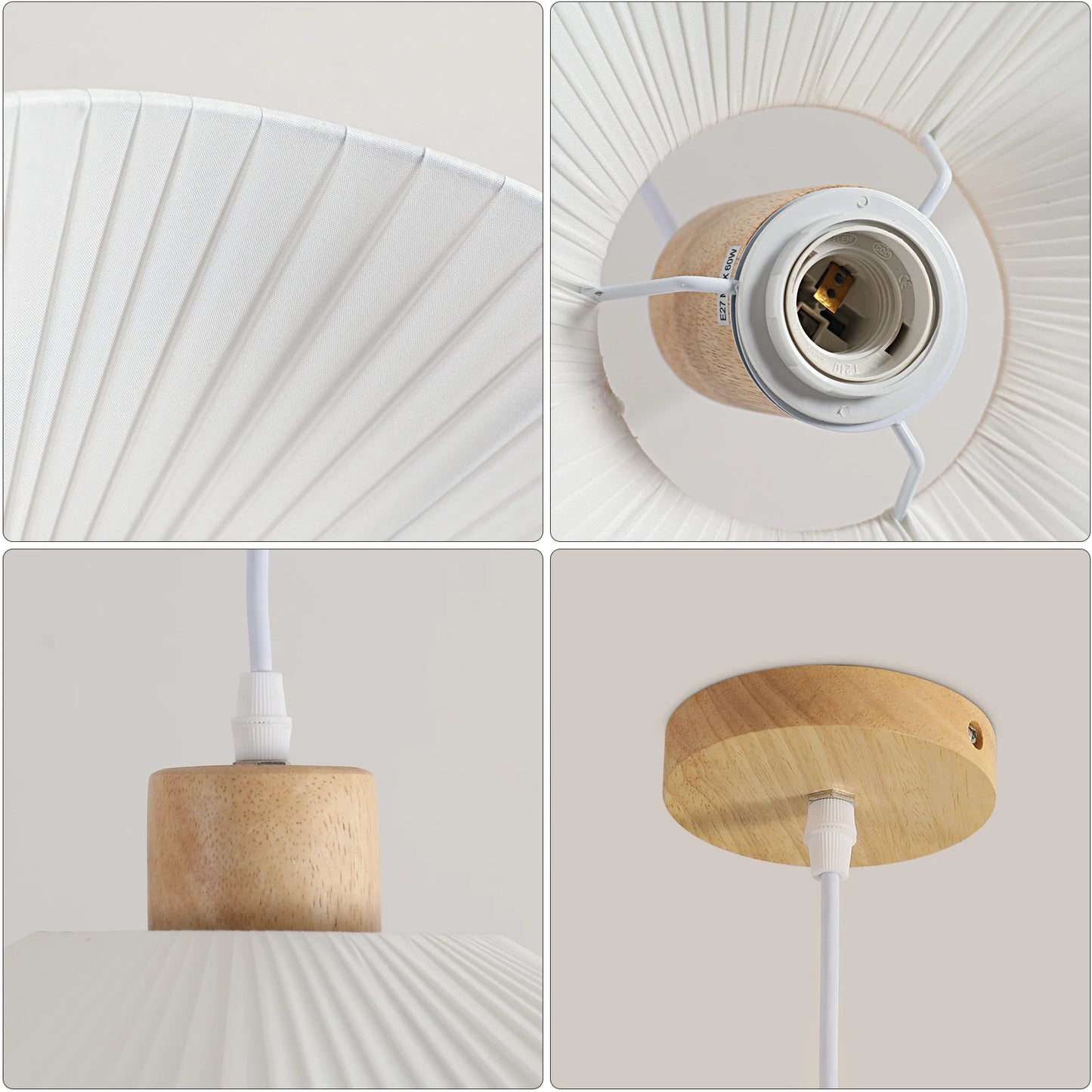 Suspension fleur beige Japandi - Ori