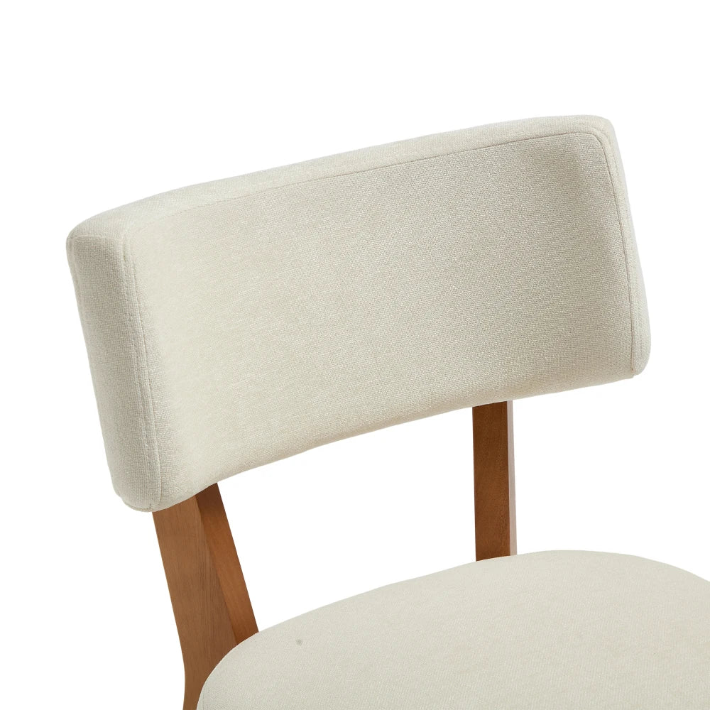 Chaises Japandi en bois et tissu (lot de 2) – Arata