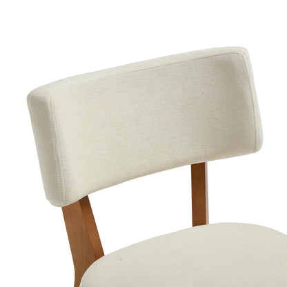 Chaises Japandi en bois et tissu (lot de 2) – Arata