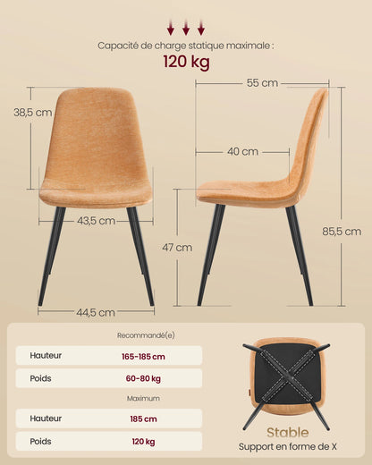 Lot de 4 chaises design contemporaines – Enao