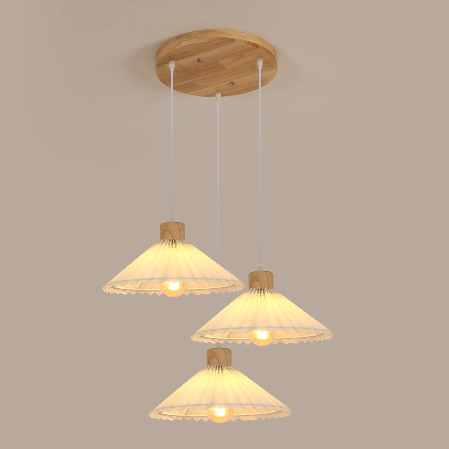 Japandi-style 3-head pendant light - Ryu
