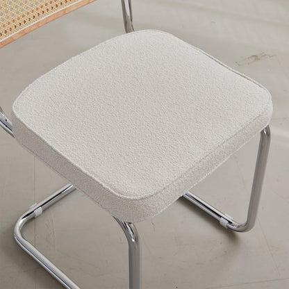 Chaises rétro en rotin et métal – Anto (lot de 2)