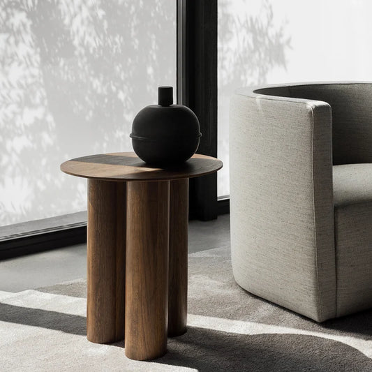 Wabi-sabi wooden side table – Nami