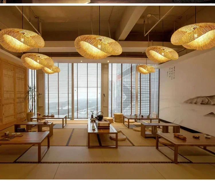 Suspension en bambou tressé – Sorae