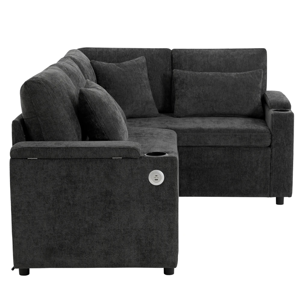 Canapé d’angle multifonction avec rangement – Kairu