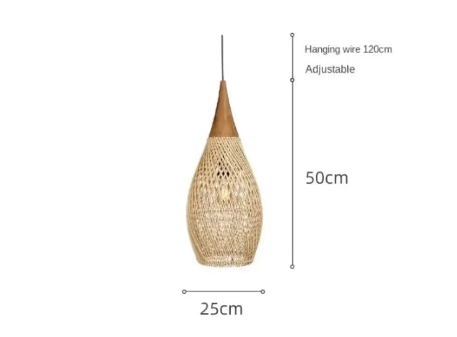 Suspension lanterne japonaise en rotin – Asano