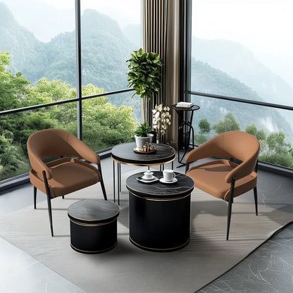 Chaises modernes en cuir vegan – Namili (lot de 2)