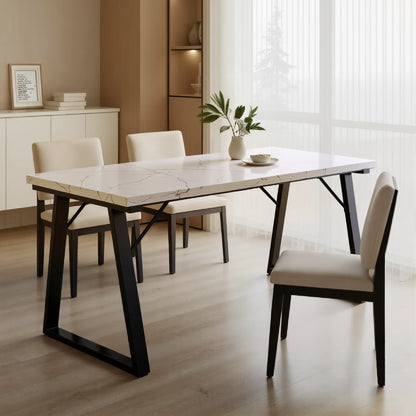 Table à manger contemporaine bois et métal – Rin