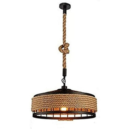 Suspension ronde en fer et corde de chanvre – Ayumu