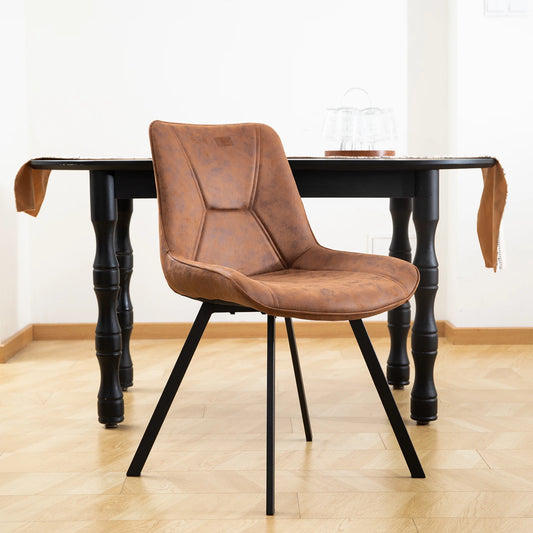 Chaises de salle à manger tissu déperlant - Natsu (lot de 2)