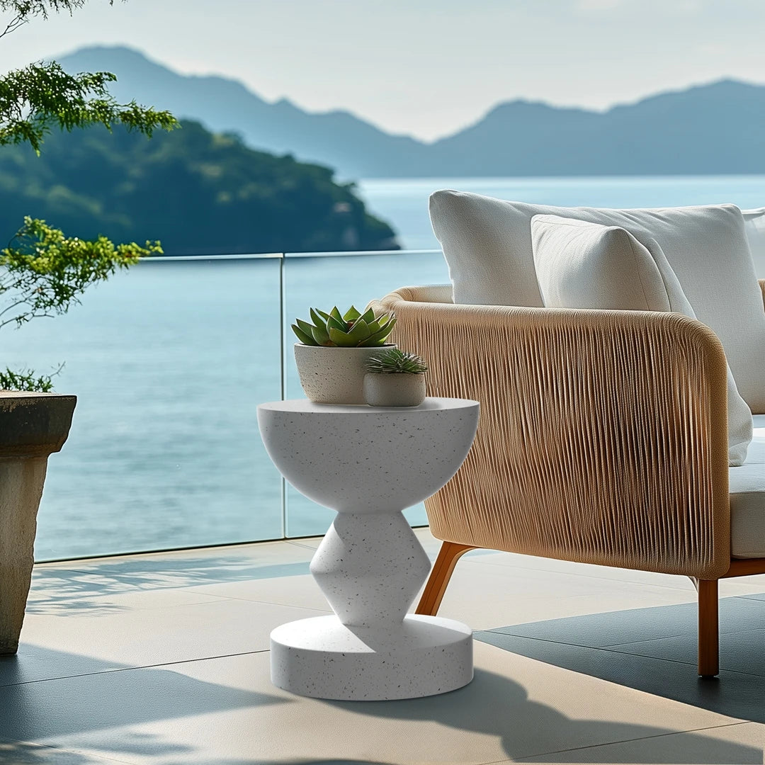 Table d’appoint terrazzo effet béton - Akito