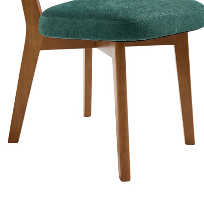 Chaises Japandi en bois et tissu (lot de 2) – Arata