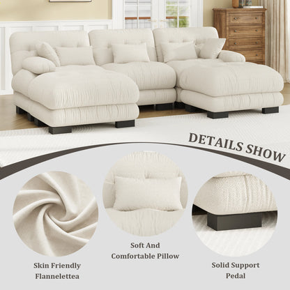 Grand canapé modulable en velours – Eina