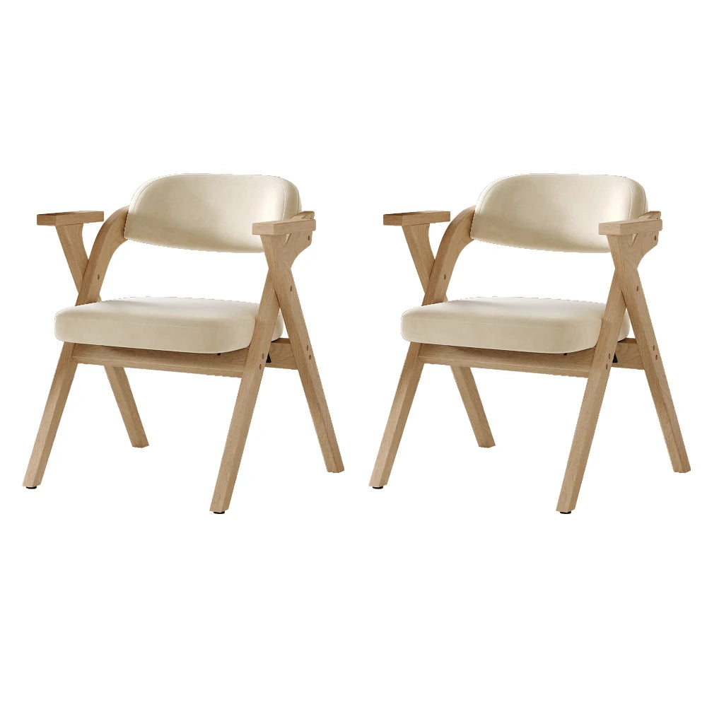 Chaises pliantes scandinaves en bois – Mina