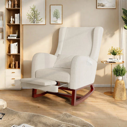 Fauteuil à bascule rembourré avec repose-pied – Rento