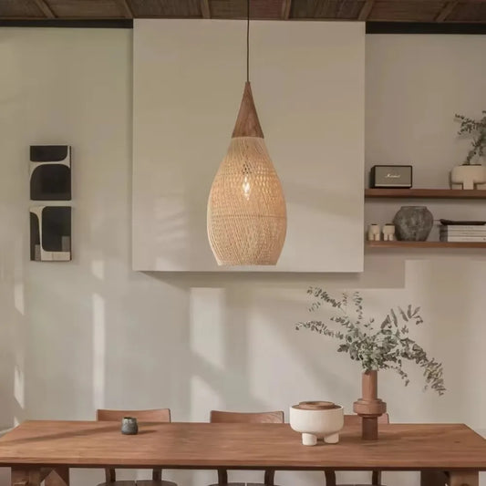 Suspension lanterne japonaise en rotin – Asano