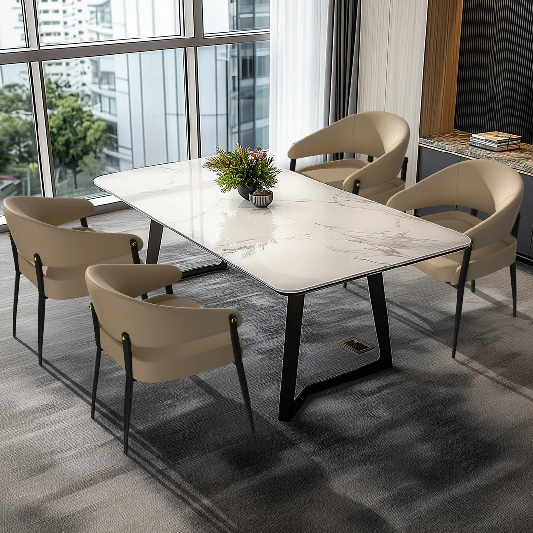 Chaises modernes en cuir vegan – Namili (lot de 2)