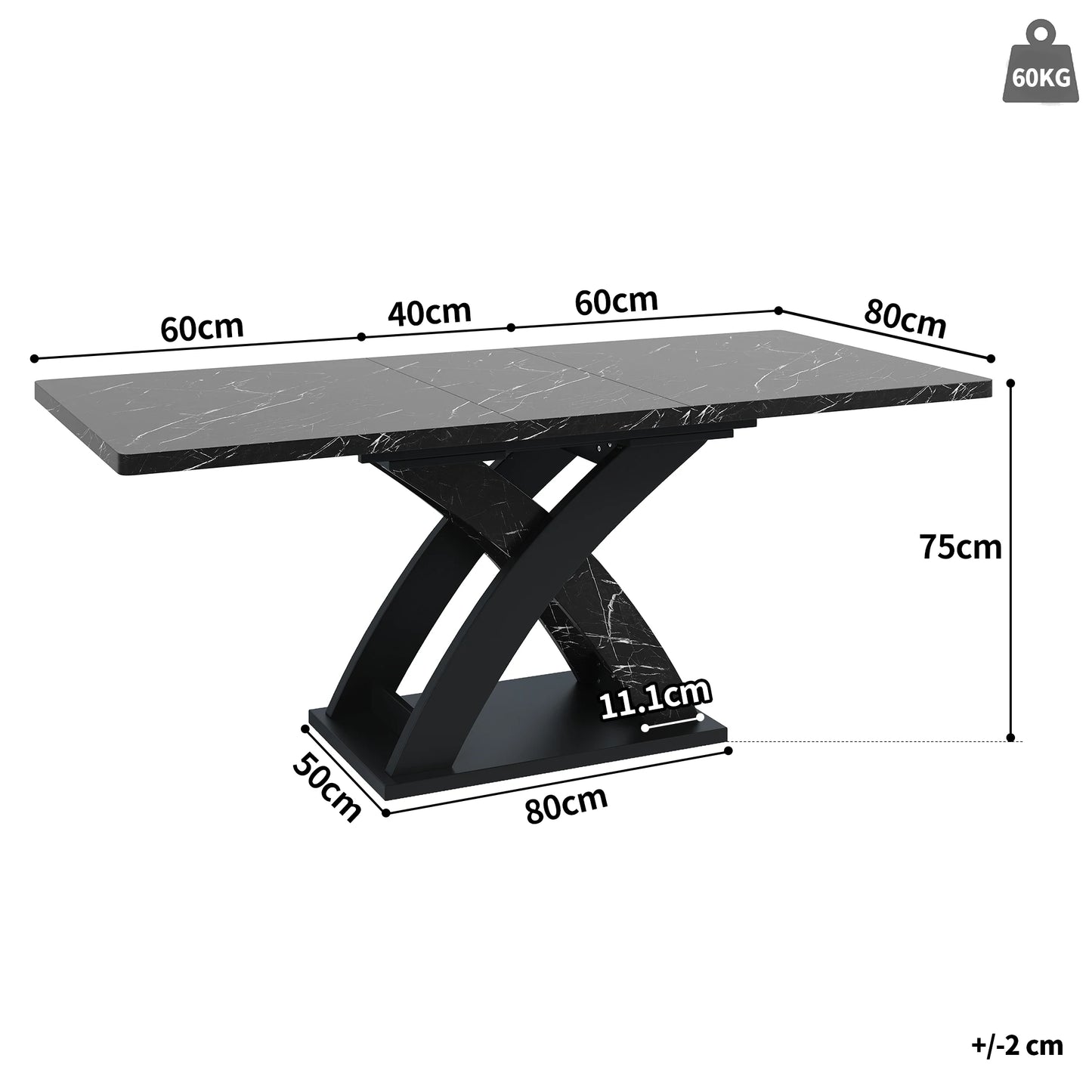 Table à manger extensible pour 6 à 8 personnes - Aito