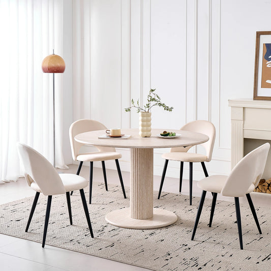 Nordic Style Round Wooden Dining Table – Itsuki