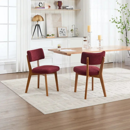 Chaises Japandi en bois et tissu (lot de 2) – Arata