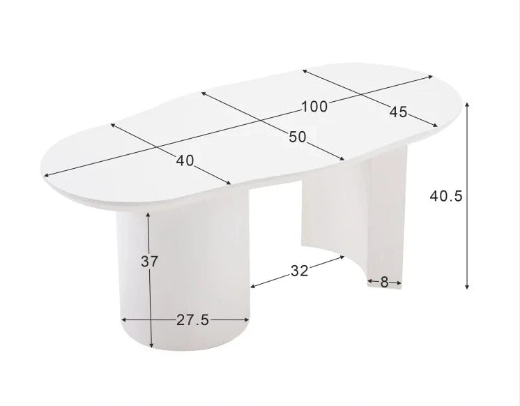Table basse irrégulière sculpturale – Tsabasa