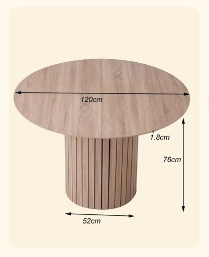 Table à manger ronde en bois - Ritsu