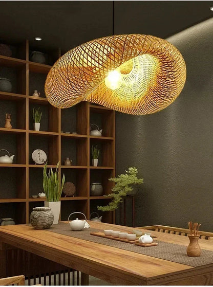 Suspension en bambou tressé – Sorae