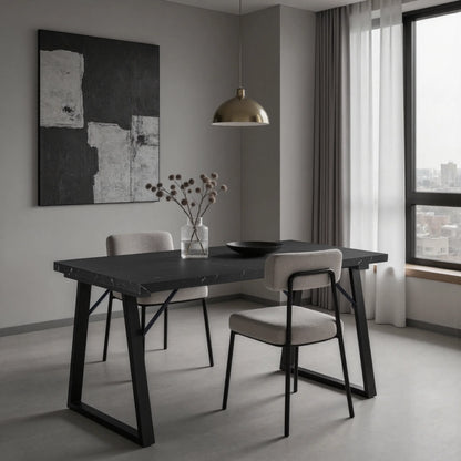 Table à manger contemporaine bois et métal – Rin