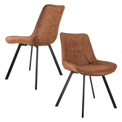 Chaises de salle à manger tissu déperlant - Natsu (lot de 2)