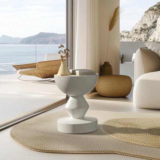 Table d’appoint terrazzo effet béton - Akito