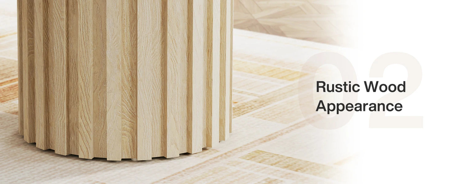 Table à manger ronde pour 4 personnes style farmhouse – Daiki