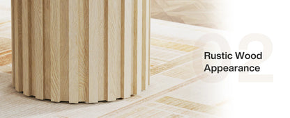 Table à manger ronde pour 4 personnes style farmhouse – Daiki