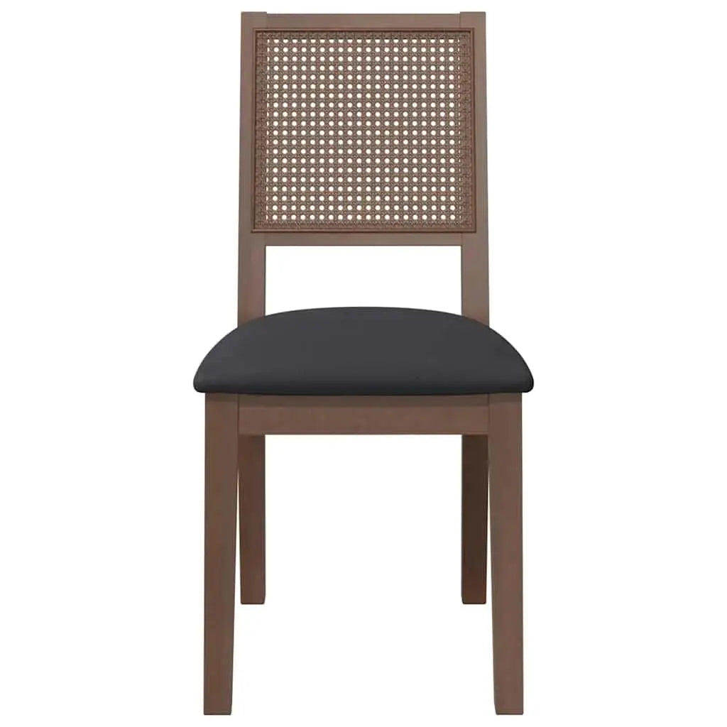 Lot de 2 chaises en bois massif et velours brun – Satsuki