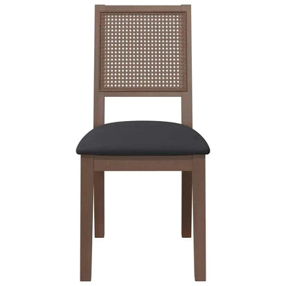 Lot de 2 chaises en bois massif et velours brun – Satsuki