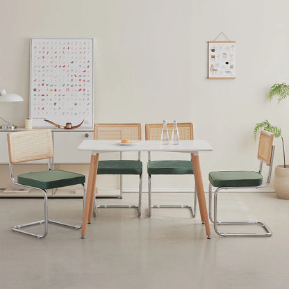 Chaises rétro en rotin et métal – Anto (lot de 2)