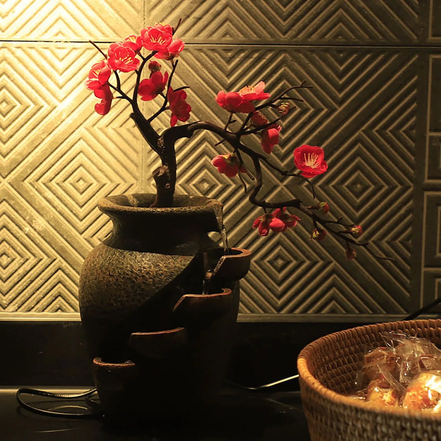 Vase fontaine d’intérieur en résine - Baio