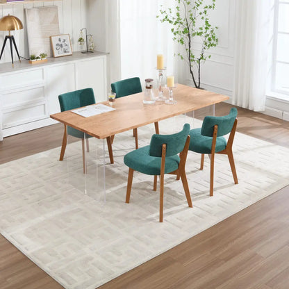 Chaises Japandi en bois et tissu (lot de 2) – Arata