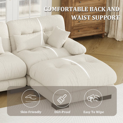 Grand canapé modulable en velours – Eina