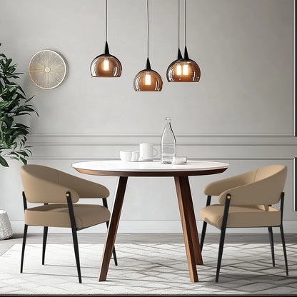 Chaises modernes en cuir vegan – Namili (lot de 2)